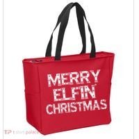 Merry Elfin' Christmas Tote Bag thumb 2
