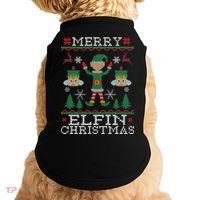 Merry Elfin Christmas Elf Ugly Doggie Tank thumb 0