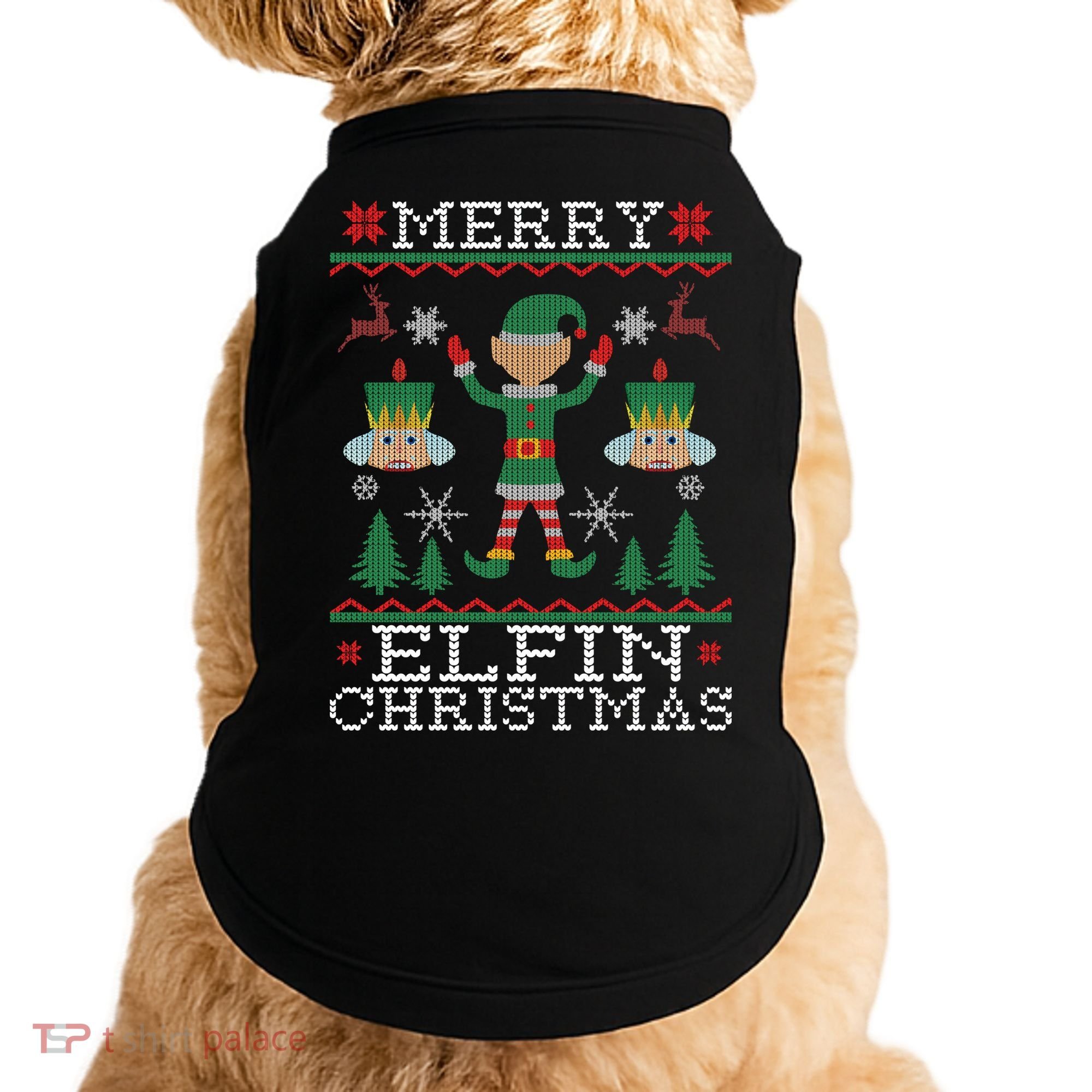 Merry Elfin Christmas Elf Ugly Doggie Tank