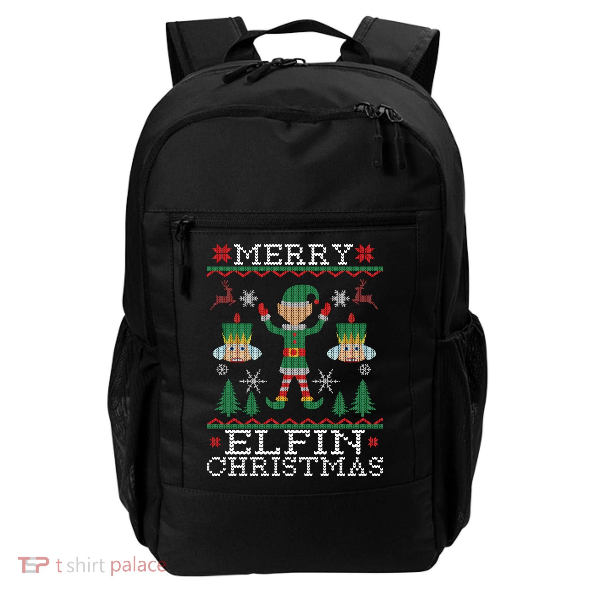 Merry Elfin Christmas Elf Ugly Backpack