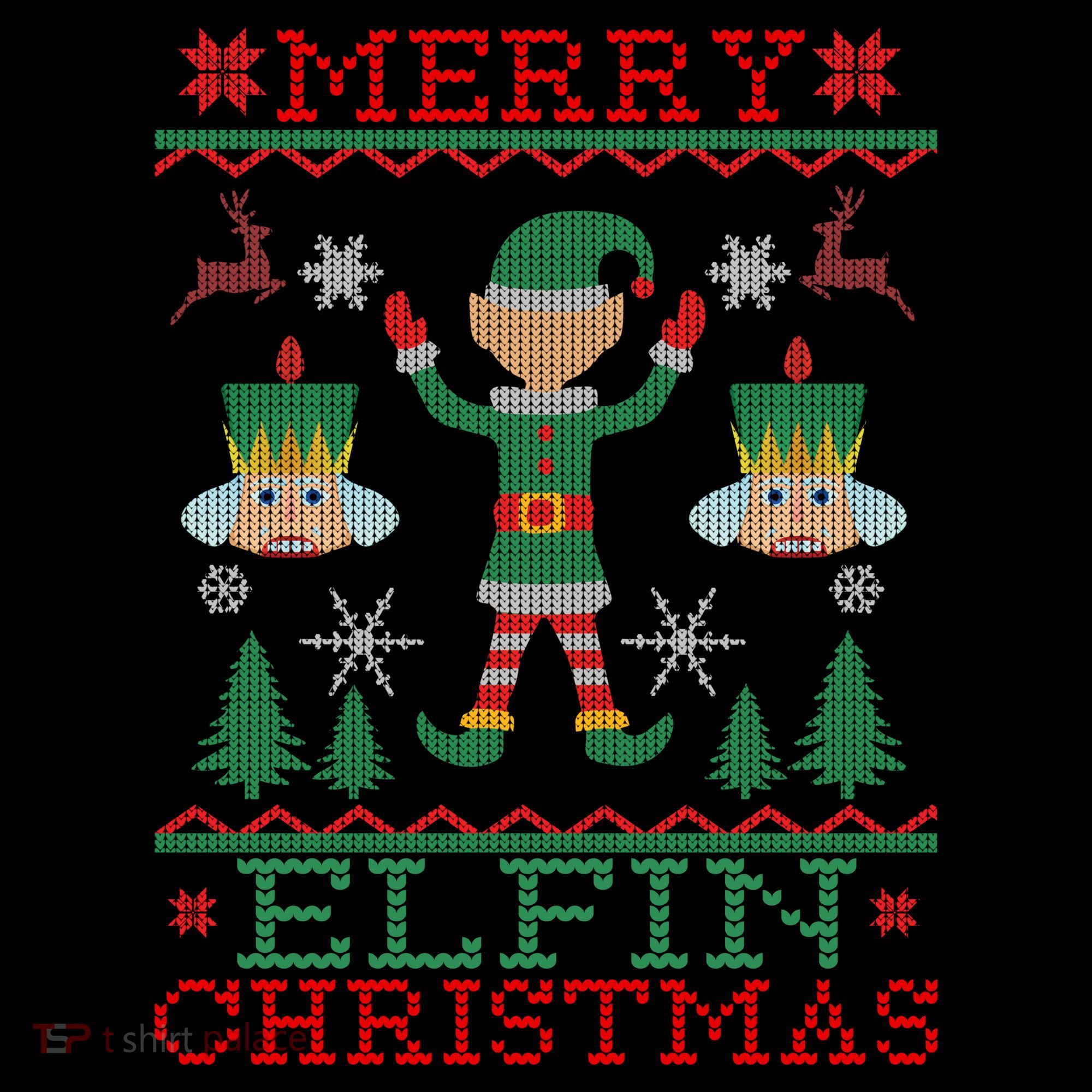 Merry Elfin Christmas Elf Ugly Coffee Mug
