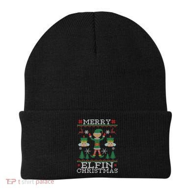 Merry Elfin Christmas Elf Ugly Beanie