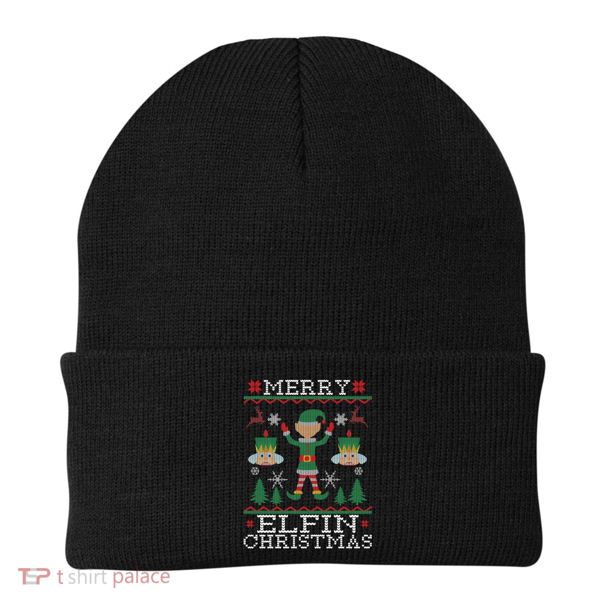 Merry Elfin Christmas Elf Ugly Beanie