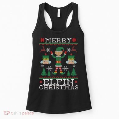Merry Elfin Christmas Elf Ugly Women's Tank Top
