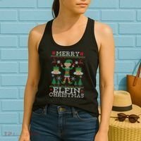 Merry Elfin Christmas Elf Ugly Women's Tank Top thumb 2