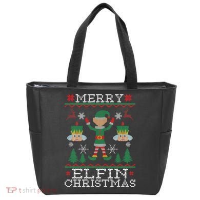 Merry Elfin Christmas Elf Ugly Tote Bag