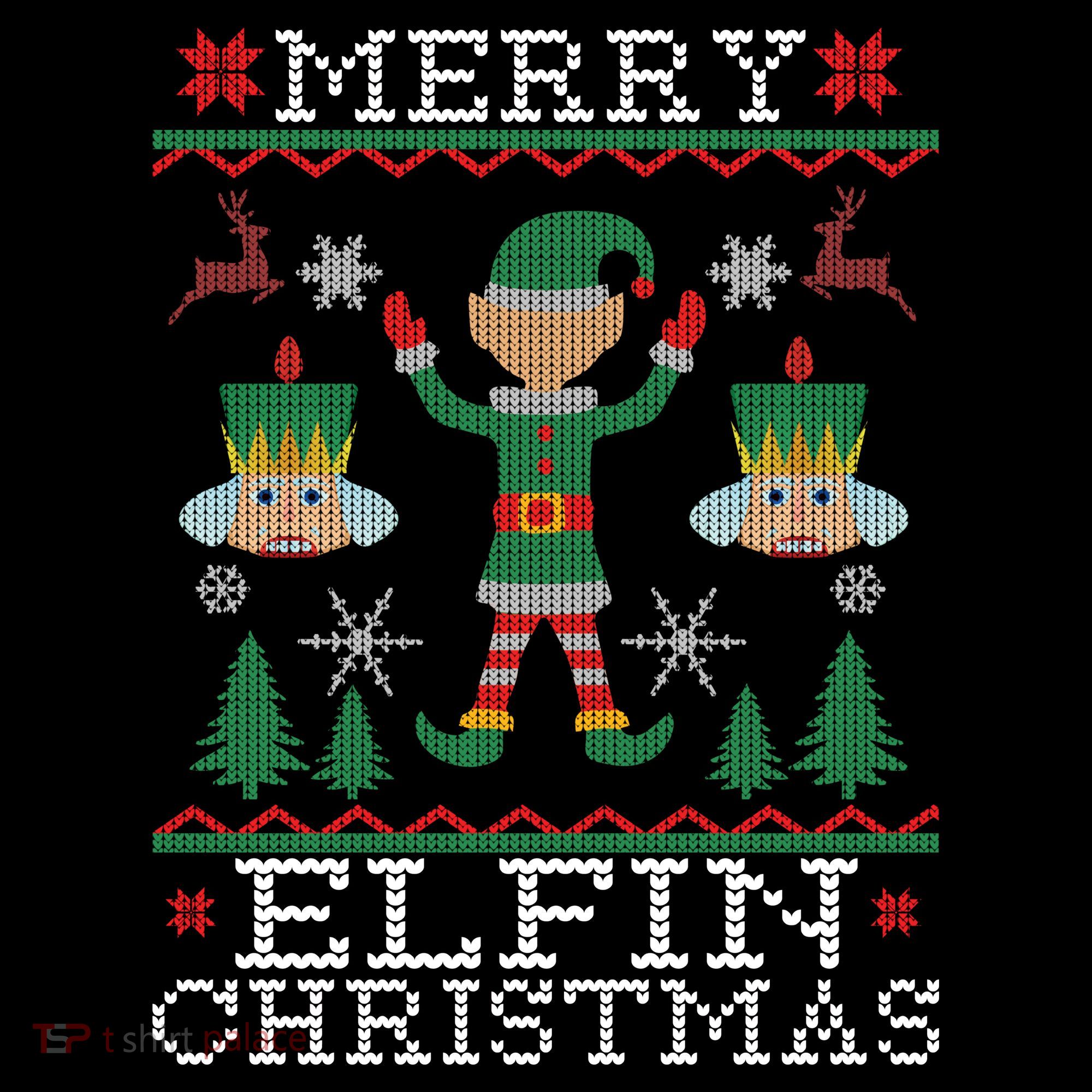 Merry Elfin Christmas Elf Ugly Tote Bag