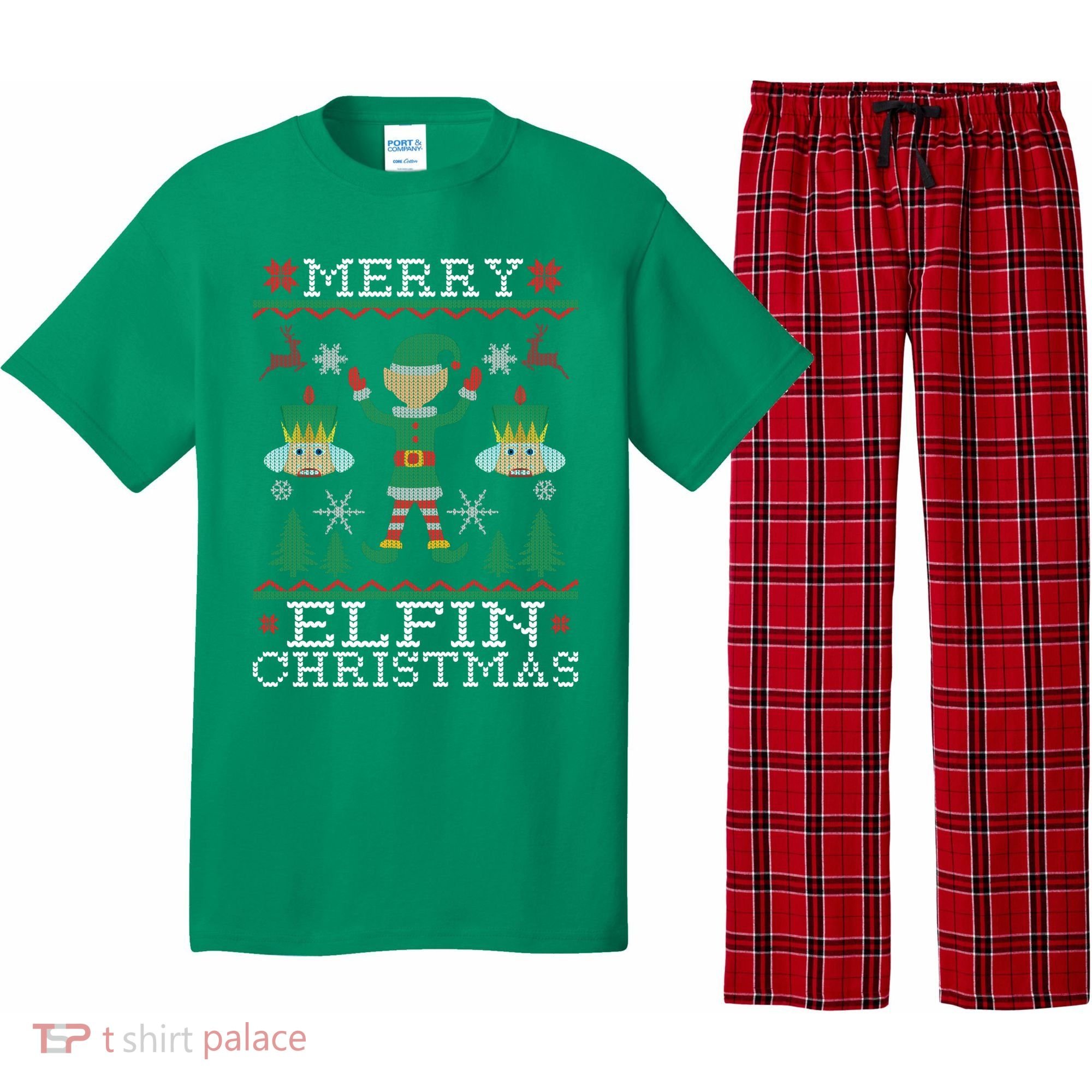 Merry Elfin Christmas Elf Ugly Pajama Set