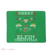 Merry Elfin Christmas Elf Ugly Mousepad thumb 0