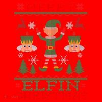 Merry Elfin Christmas Elf Ugly Santa Hat thumb 1