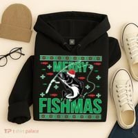 Merry Fishmas Hoodie thumb 4