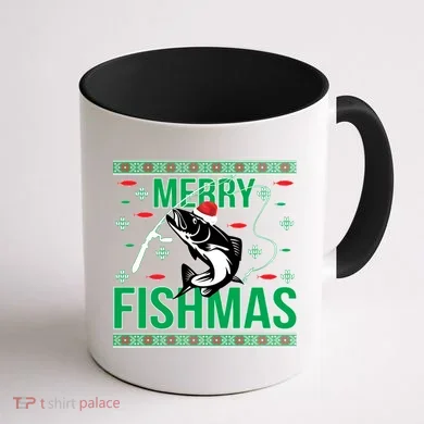 Merry Fishmas Coffee Mug back