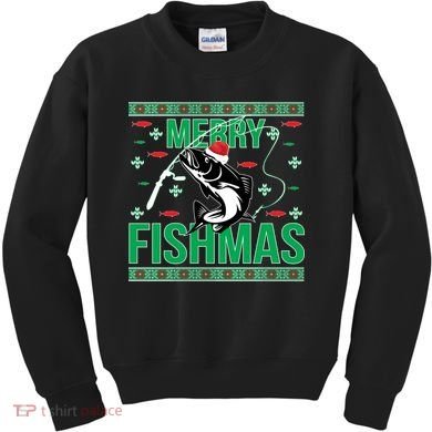 Merry Fishmas Kids Sweatshirt