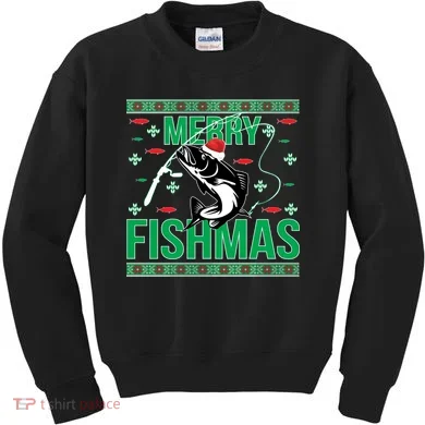 Merry Fishmas Kids Sweatshirt