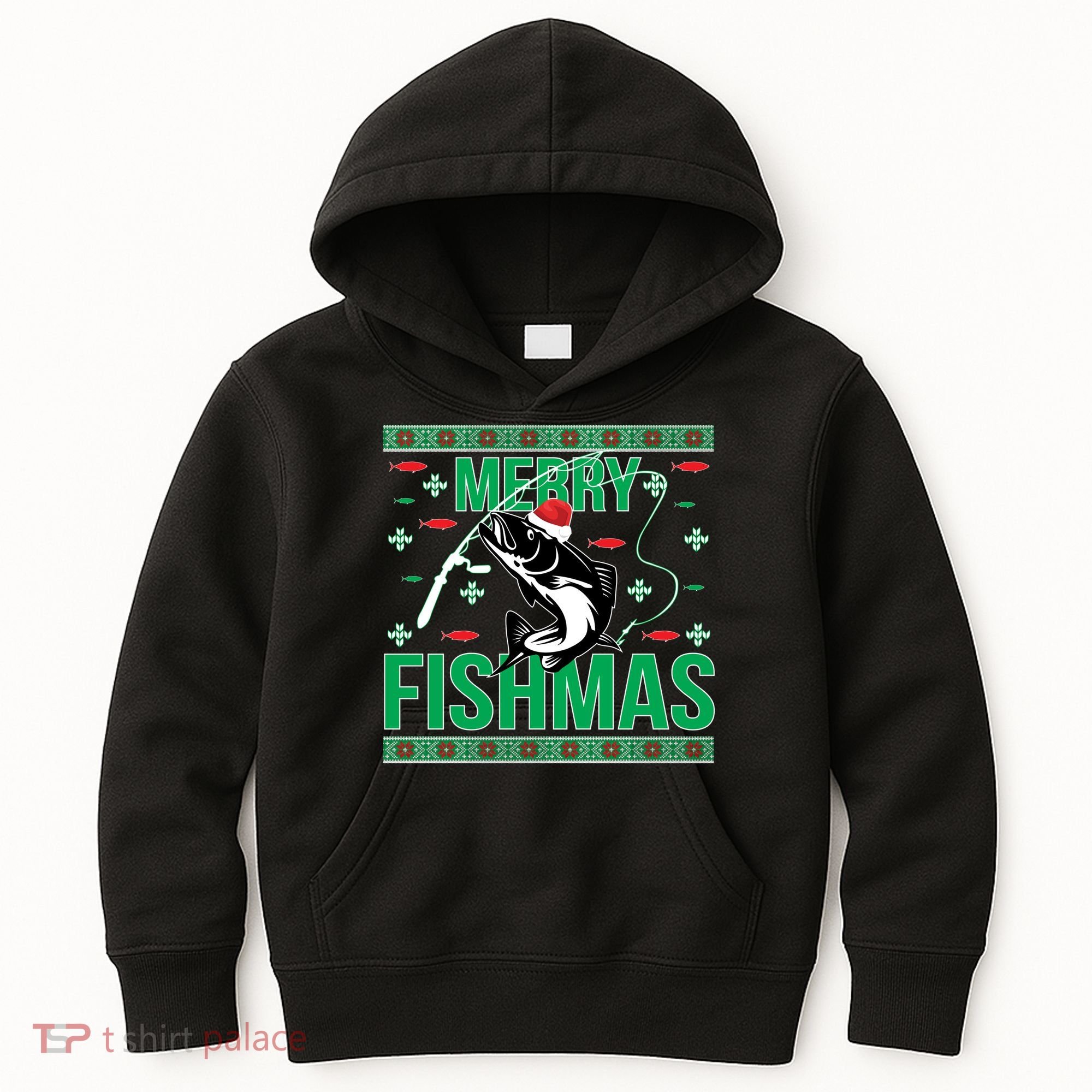 Merry Fishmas Kids Hoodie