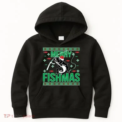 Merry Fishmas Kids Hoodie