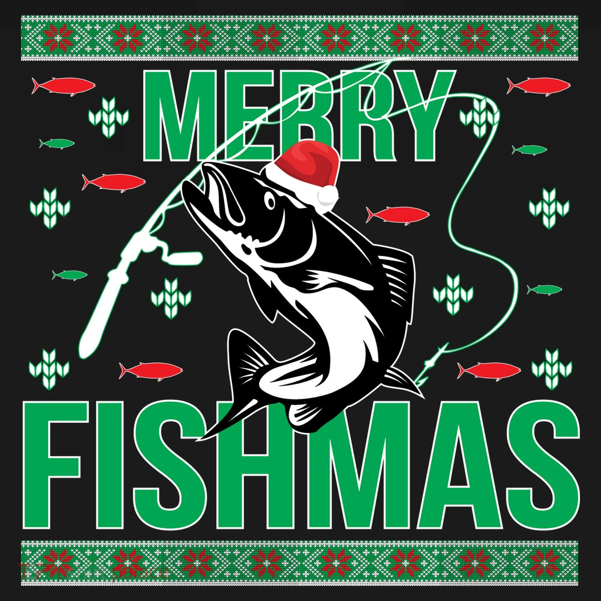 Merry Fishmas Kids Long Sleeve Shirt