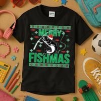 Merry Fishmas Kids T-Shirt thumb 3