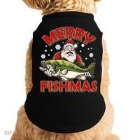 Merry Fishmas Christmas Fish Santa Doggie Tank thumb 0