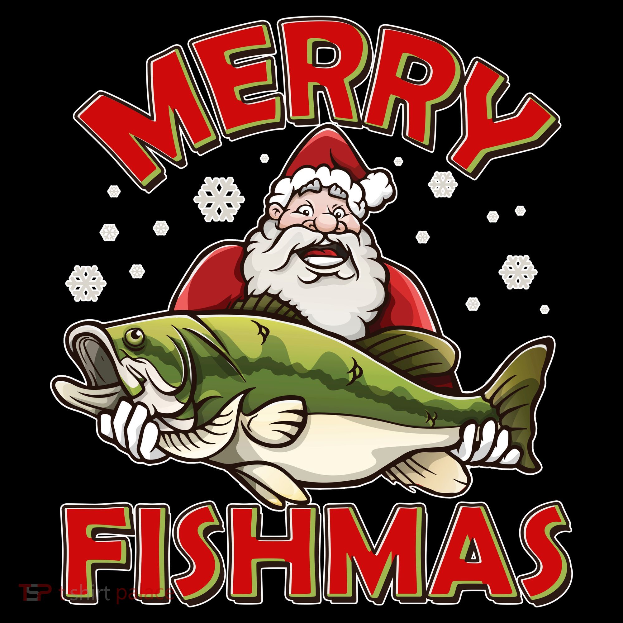 Merry Fishmas Christmas Fish Santa Apron