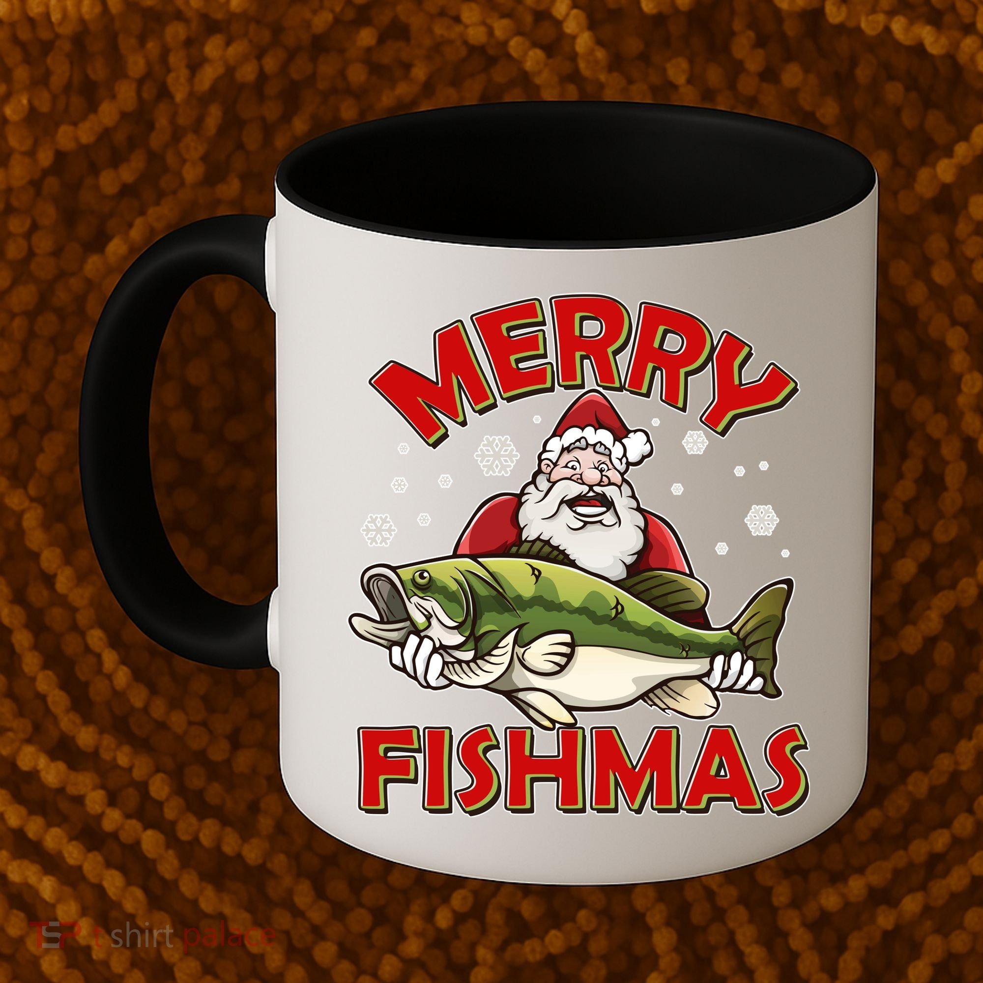 Merry Fishmas Christmas Fish Santa Coffee Mug
