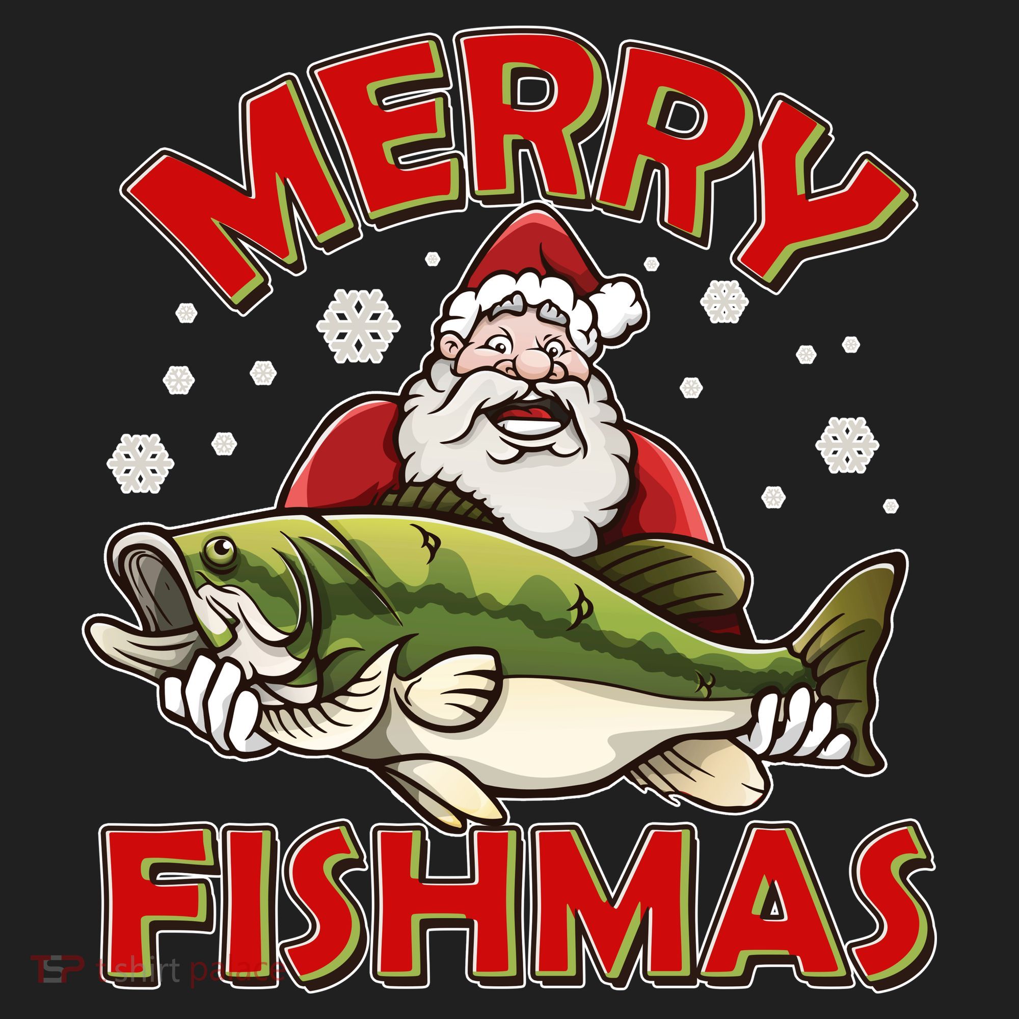 Merry Fishmas Christmas Fish Santa Beanie