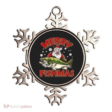 Merry Fishmas Christmas Fish Santa Ornament