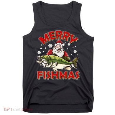 Merry Fishmas Christmas Fish Santa Tank Top