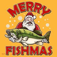 Merry Fishmas Christmas Fish Santa Sweatshirt thumb 2