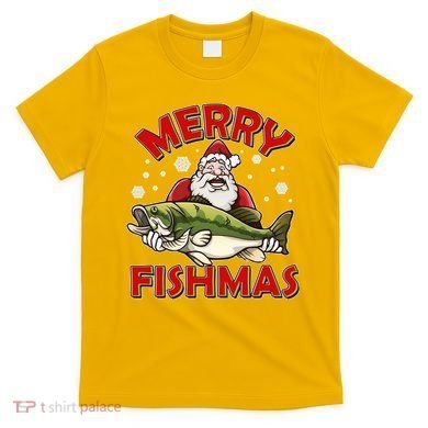 Merry Fishmas Christmas Fish Santa T-Shirt