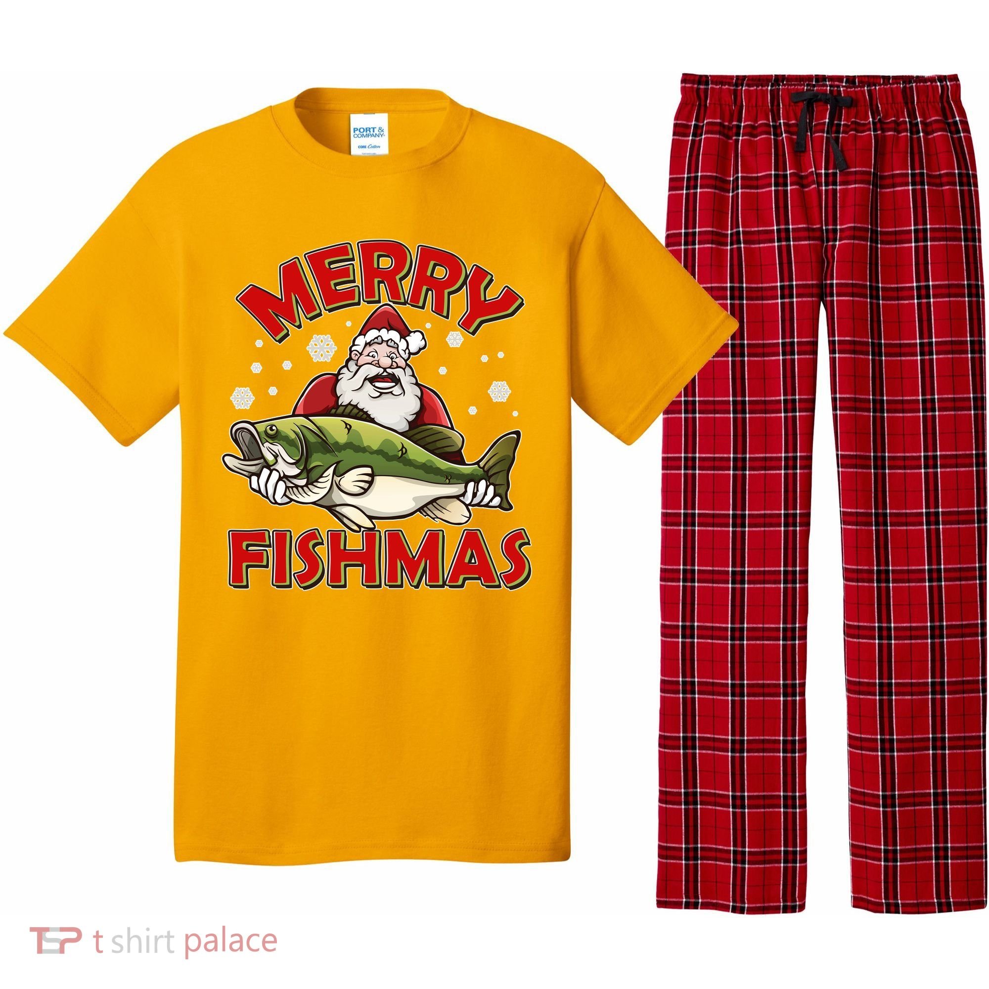 Merry Fishmas Christmas Fish Santa Pajama Set
