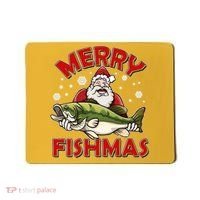 Merry Fishmas Christmas Fish Santa Mousepad thumb 0