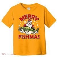 Merry Fishmas Christmas Fish Santa Toddler T-Shirt thumb 0