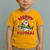 Merry Fishmas Christmas Fish Santa Toddler T-Shirt thumb 2