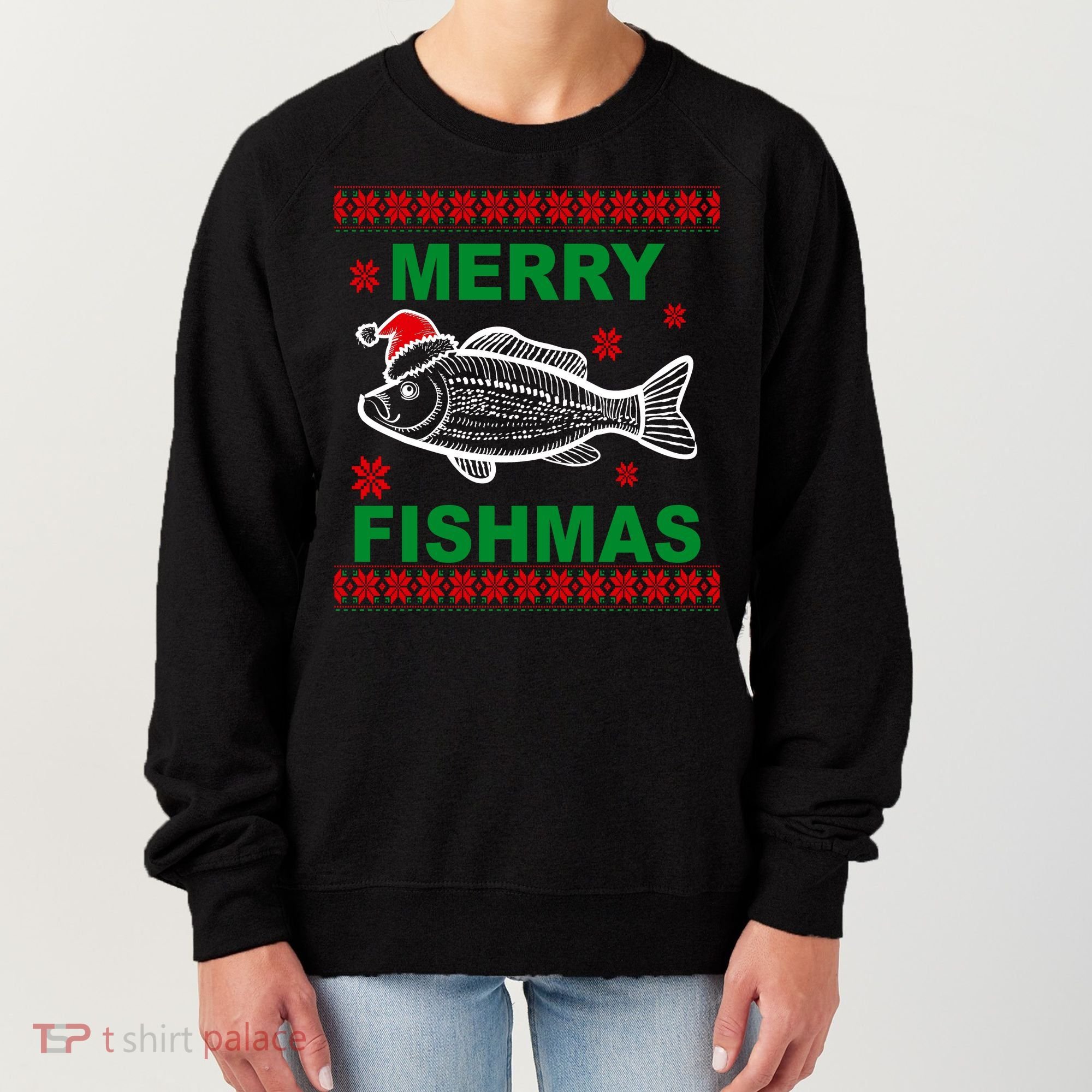 Merry Fishmas Ugly Christmas Women's Sweatshirt