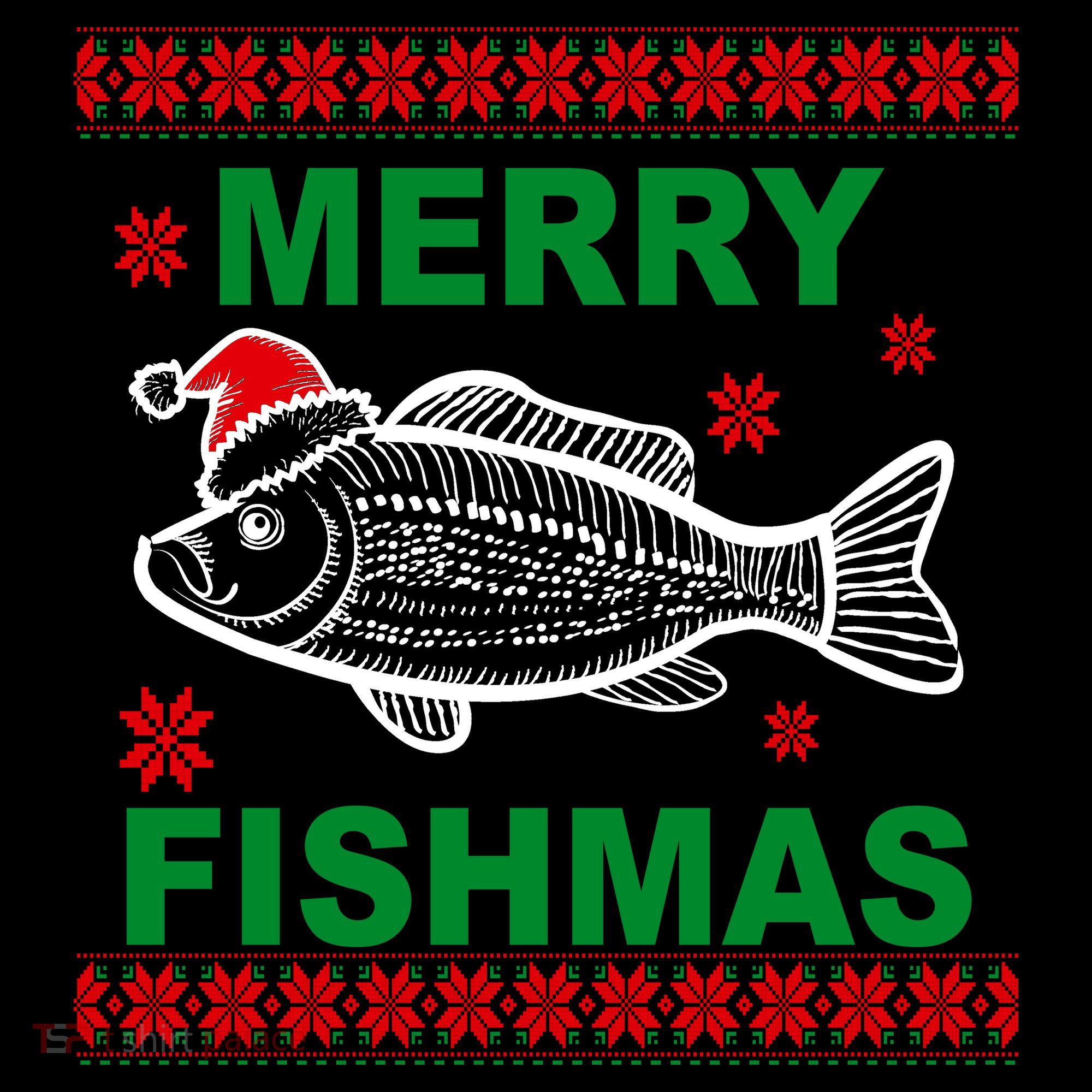 Merry Fishmas Ugly Christmas Toddler Hoodie