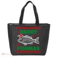 Merry Fishmas Ugly Christmas Tote Bag thumb 0