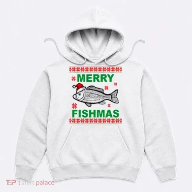 Merry Fishmas Ugly Christmas Hoodie