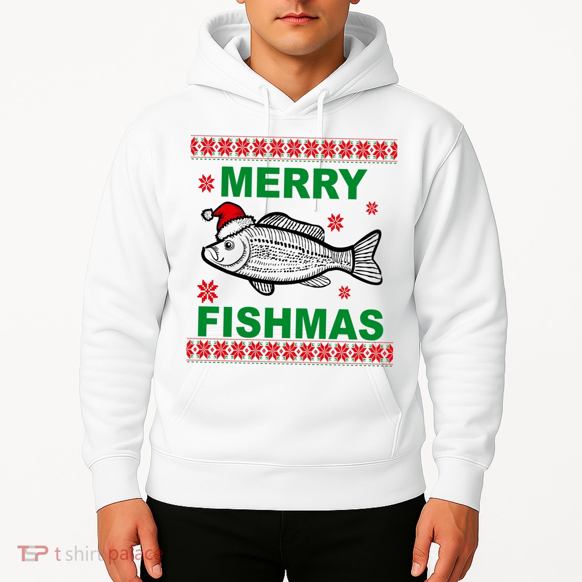 Merry Fishmas Ugly Christmas Hoodie