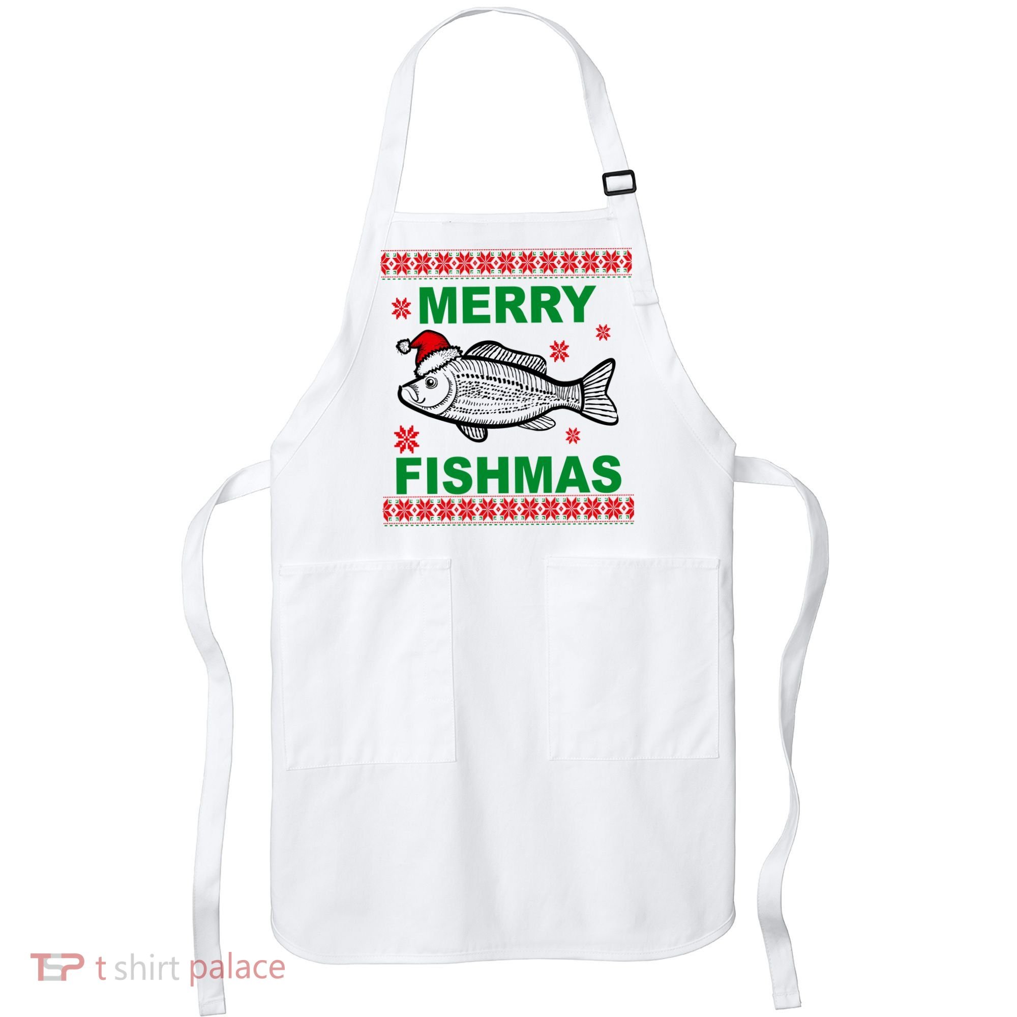 Merry Fishmas Ugly Christmas Apron