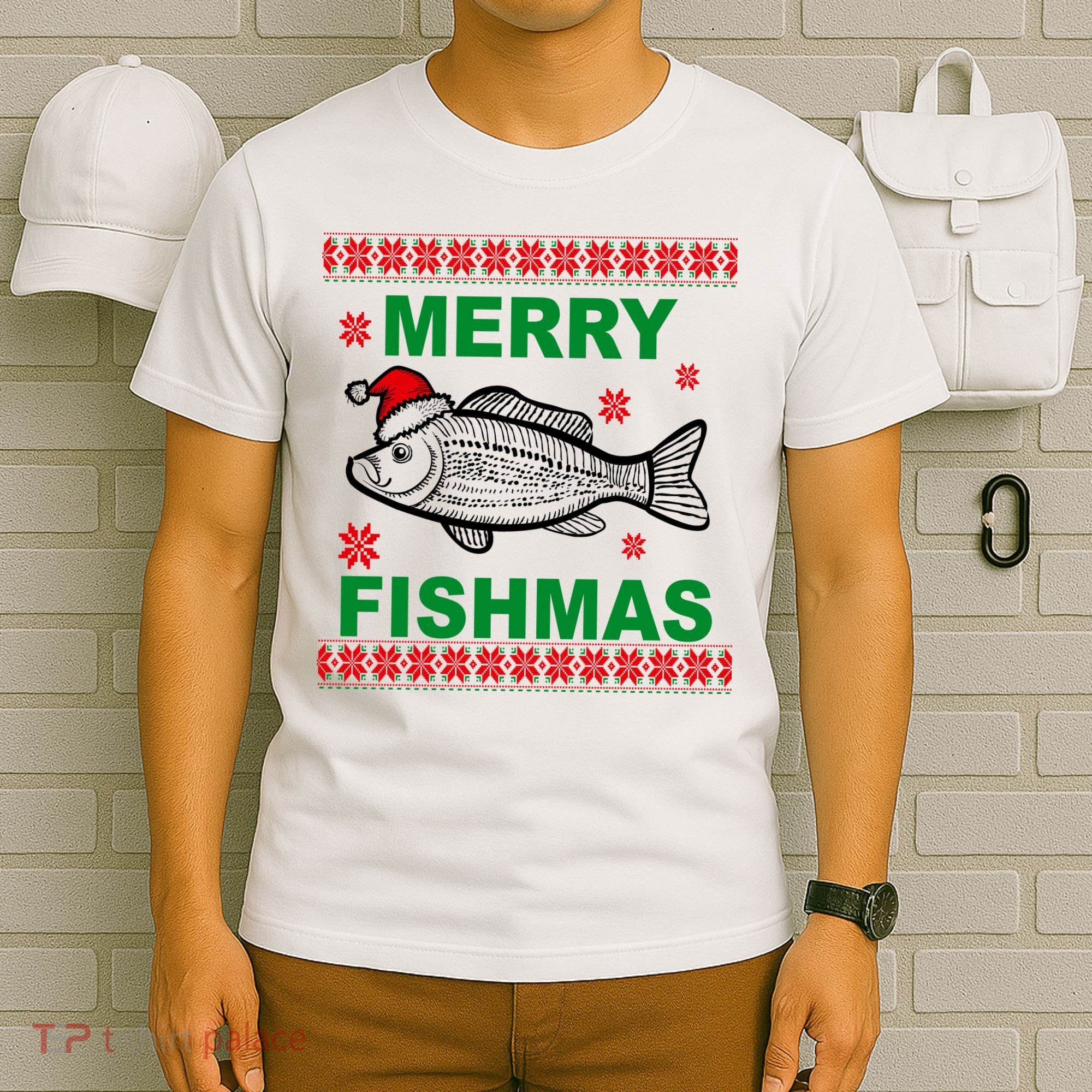 Merry Fishmas Ugly Christmas T-Shirt