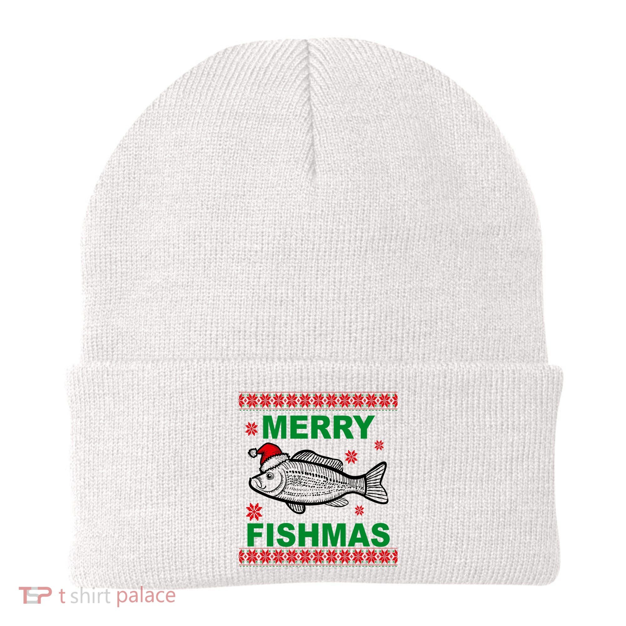 Merry Fishmas Ugly Christmas Beanie