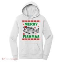Merry Fishmas Ugly Christmas Women's Hoodie thumb 0