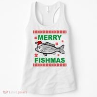 Merry Fishmas Ugly Christmas Women's Tank Top thumb 0