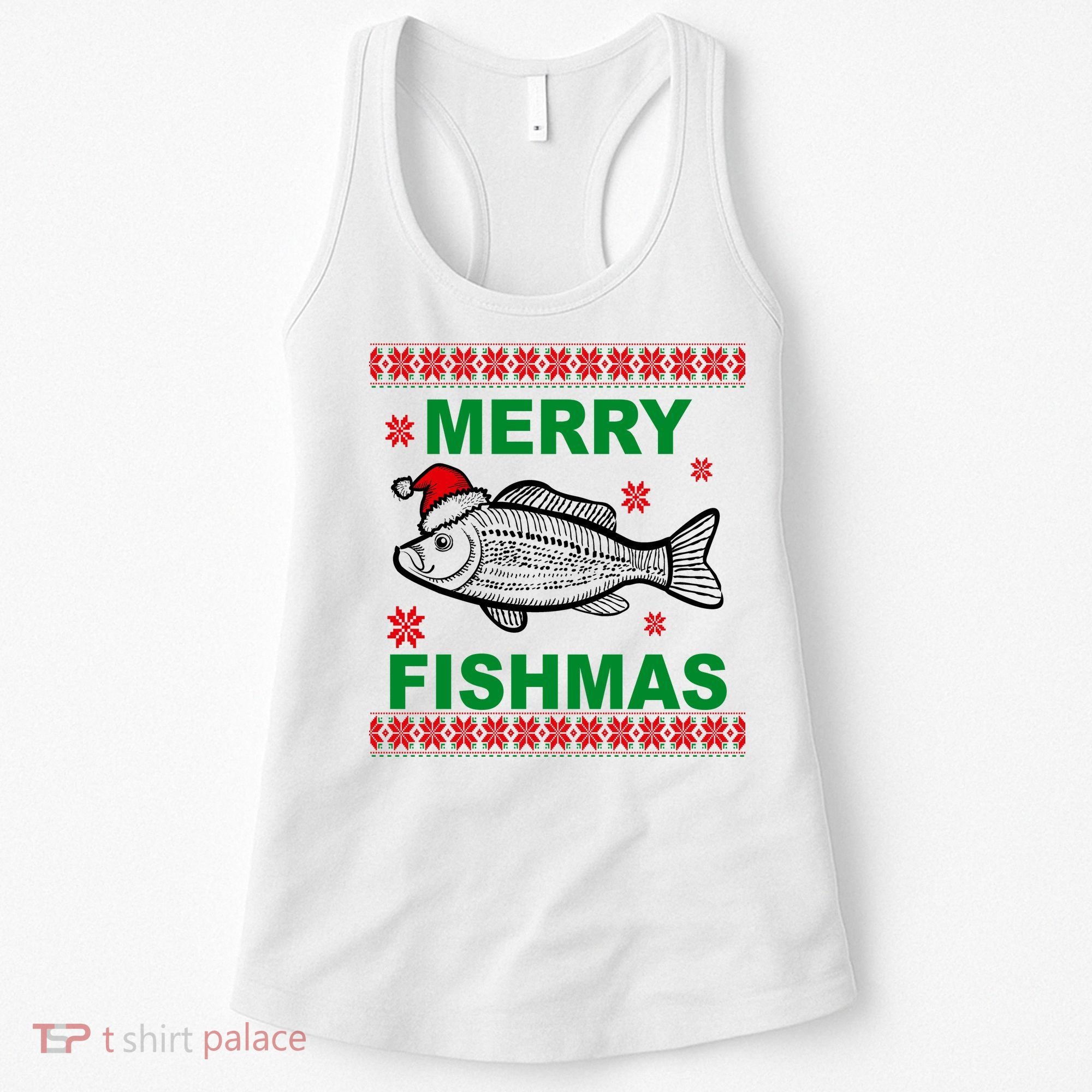 Merry Fishmas Ugly Christmas Women's Tank Top