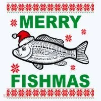 Merry Fishmas Ugly Christmas Toddler T-Shirt thumb 4