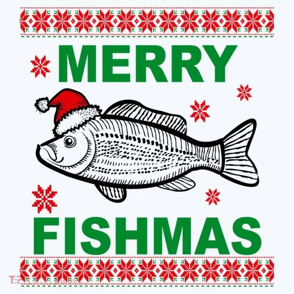 Merry Fishmas Ugly Christmas Toddler T-Shirt