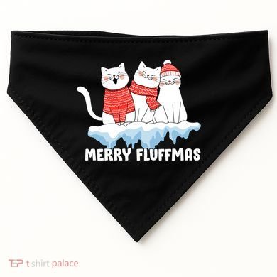 Merry Fluffmas Christmas USA-Made Doggie Bandana