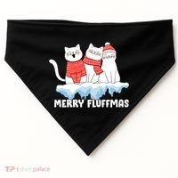 Merry Fluffmas Christmas USA-Made Doggie Bandana thumb 0