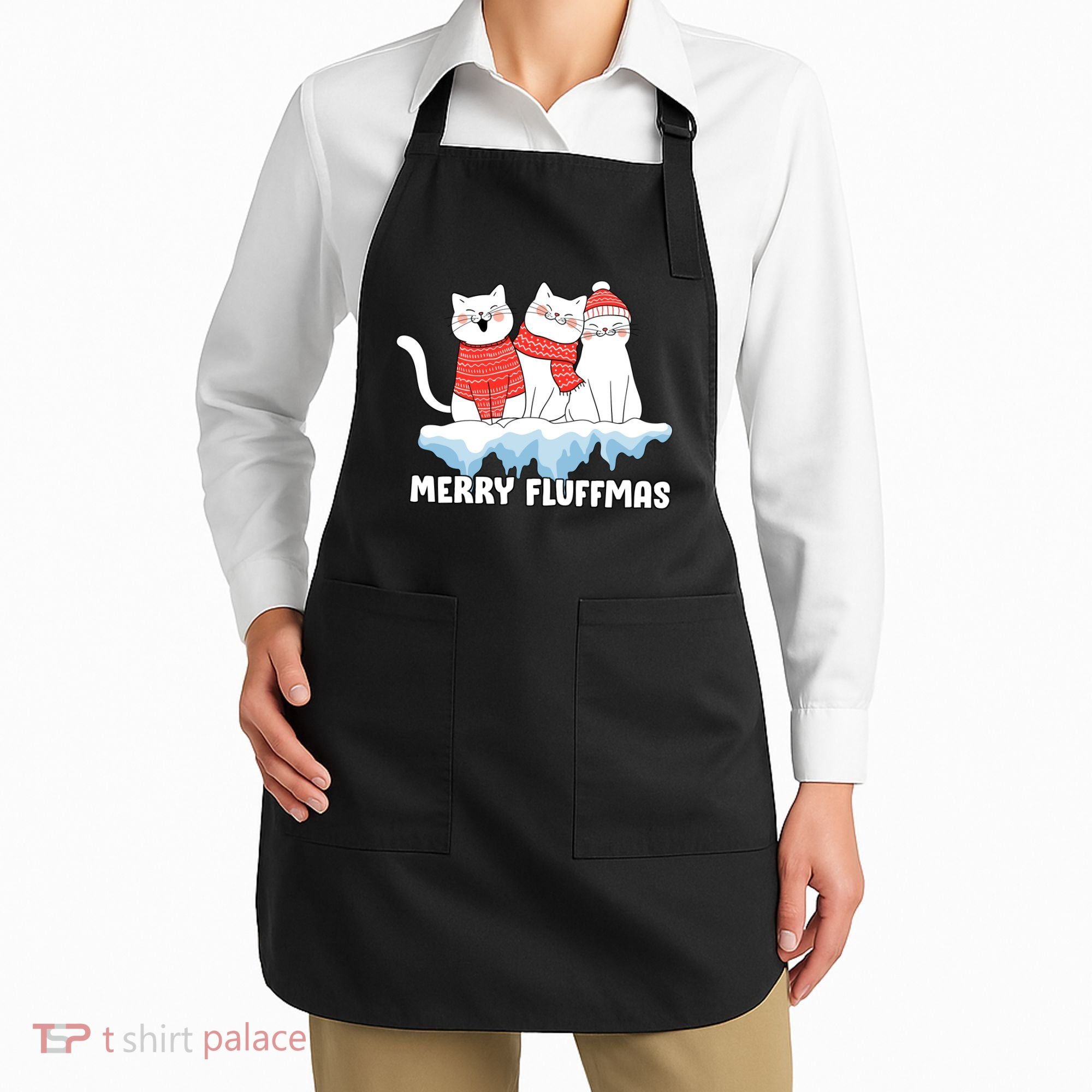 Merry Fluffmas Christmas Apron